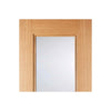Eindhoven 1L Oak Single Evokit Pocket Door Detail - Clear Glass - Prefinished
