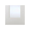 Eindhoven 1 Pane Door Pair - Clear Glass - White Primed