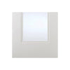 Eindhoven 1L Single Evokit Pocket Door Detail - Clear Glass - White Primed