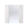 Eindhoven 1 Pane Door Pair - Clear Glass - White Primed
