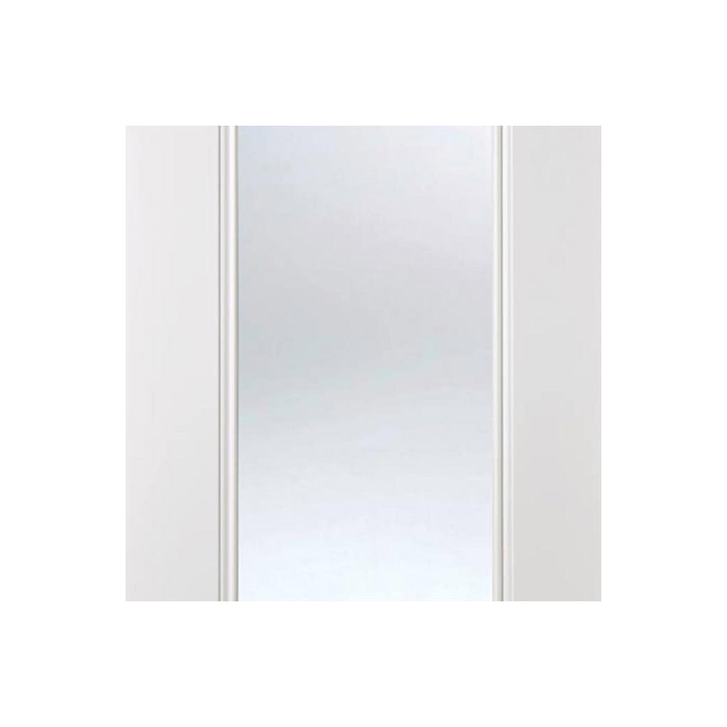 Eindhoven 1 Pane Door Pair - Clear Glass - White Primed
