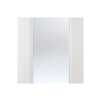 Eindhoven 1 Pane Door Pair - Clear Glass - White Primed