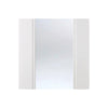 Eindhoven 1 Pane Door Pair - Clear Glass - White Primed