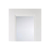 Eindhoven 1L Single Evokit Pocket Door Detail - Clear Glass - White Primed