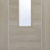 Laminate Vancouver Light Grey Single Evokit Pocket Door Detail - Clear Glass - Prefinished