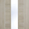 Laminate Vancouver Light Grey Single Evokit Pocket Door Detail - Clear Glass - Prefinished