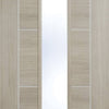 Laminate Vancouver Light Grey Single Evokit Pocket Door Detail - Clear Glass - Prefinished