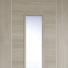 Laminate Vancouver Light Grey Door Pair - Clear Glass - Prefinished