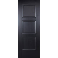 Amsterdam 3 Panel Black Primed Fire Door - 1/2 Hour Fire Rated