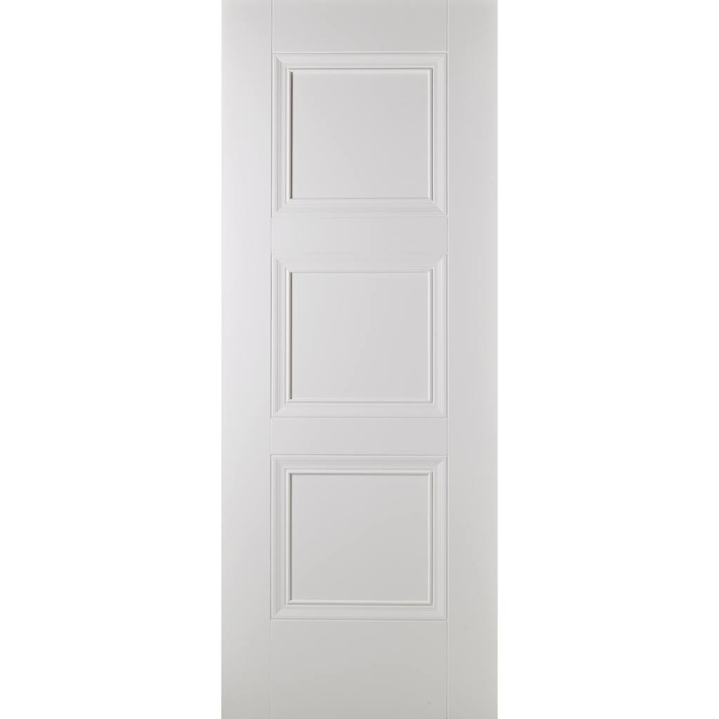 Amsterdam 3 Panel Single Evokit Pocket Door - White Primed