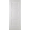 White Fire Door, Amsterdam 3 Panel Door - 1/2 Hour Rated - White Primed