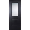 Arnhem Black Primed Door Pair - Clear Glass