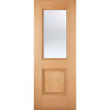 Arnhem 1 Pane/1 Panel Oak Door Pair - Clear Glass - Prefinished