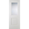 Arnhem 1 Pane 1 Panel Door Pair - Clear Glass - White Primed