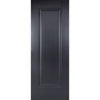 LPD Joinery Eindhoven 1 Panel Black Primed Fire Door Pair - 1/2 Hour Fire Rated