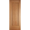 Eindhoven 1 Panel Oak Door Pair - Prefinished