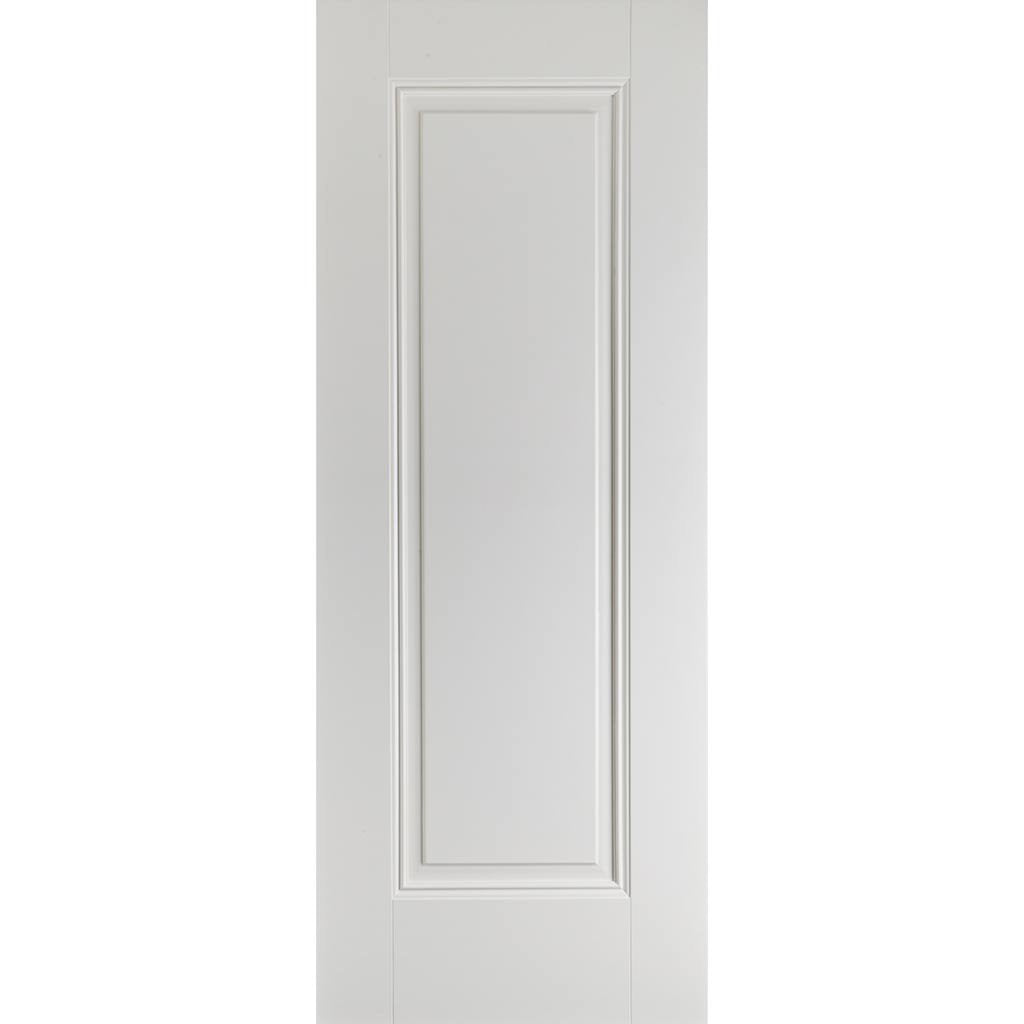LPD Joinery Eindhoven 1 Panel Fire Door Pair - 1/2 Hour Fire Rated - White Primed