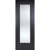 Eindhoven Black Primed Single Evokit Pocket Door - Clear Glass