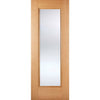 Eindhoven 1 Pane Oak Door Pair - Clear Glass - Prefinished