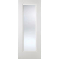 Eindhoven 1L Single Evokit Pocket Door - Clear Glass - White Primed