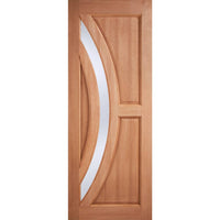 Harrow Hardwood Door - Frosted Toughened Double Glazing, From LPD Joinery