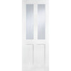 London Single Evokit Pocket Door - Clear Glass - White Primed