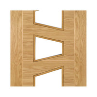 Seville 4LS Glazed Oak Door Pair - Irregular Glass Panes -  Prefinished