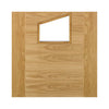 Seville 4LS Glazed Oak Door Pair - Irregular Glass Panes -  Prefinished