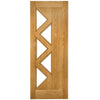 Ely 5 Glazed Oak Door Pair - Prefinished