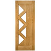 Ely oak door with 5 triangular glass panes