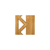 Ely oak door with 5 triangular glass panes