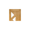 Ely oak door with 5 triangular glass panes