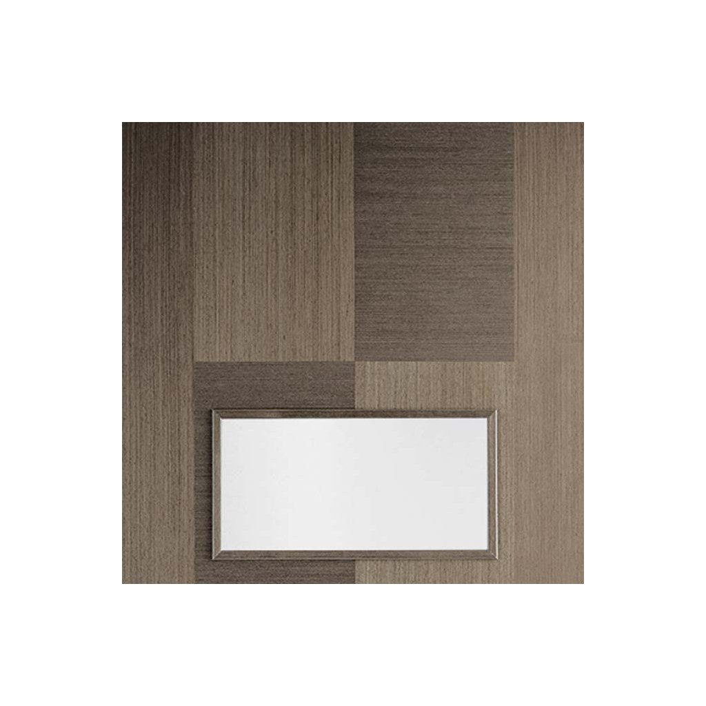 Bespoke Apollo Chocolate Grey 3L Door Pair - Clear Glass - Prefinished