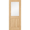 Top Mounted Black Sliding Track & Door - Belize Oak Door - Silkscreen Etched Glass - Prefinished