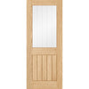 Belize Oak Absolute Evokit Double Pocket Door - Silkscreen Etched Glass - Prefinished