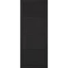 Saturn Tubular Stainless Steel Sliding Track & Chelsea 4 Panel Black Painted Door - Prefinished