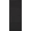 Top Mounted Black Sliding Track & Door - Chelsea 4 Panel Black Painted Door - Prefinished