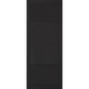 Top Mounted Black Sliding Track & Double Door - Chelsea 4 Panel Black Primed Doors