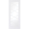 Single Sliding Door & Wall Track - Orly Door - Clear Glass - White Primed