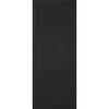 Saturn Tubular Stainless Steel Sliding Track & Tribeca 3 Panel Black Painted Double Door - Prefinished
