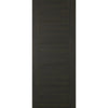 Single Sliding Door & Wall Track - Vancouver Smoked Oak Flush Internal Doors - Prefinished