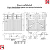 Traditional Pine Garage Door Pair - Flemish Single Glazing - Unfinished
