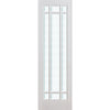 W8 Manhattan Room Divider Door & Frame Kit - Bevelled Clear Glass - White Primed - 2031x2478mm Wide