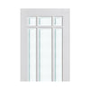 W8 Manhattan Room Divider Door & Frame Kit - Bevelled Clear Glass - White Primed - 2031x2478mm Wide