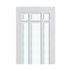 W8 Manhattan Room Divider Door & Frame Kit - Bevelled Clear Glass - White Primed - 2031x2478mm Wide