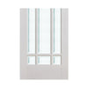 W8 Manhattan Room Divider Door & Frame Kit - Bevelled Clear Glass - White Primed - 2031x2478mm Wide