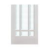 W8 Manhattan Room Divider Door & Frame Kit - Bevelled Clear Glass - White Primed - 2031x2478mm Wide