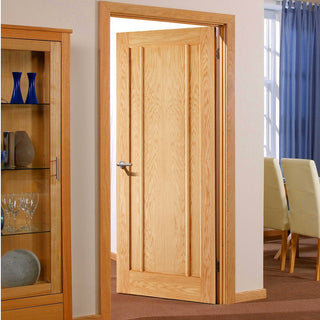 Image: door set kit lincoln oak 3 panelled door