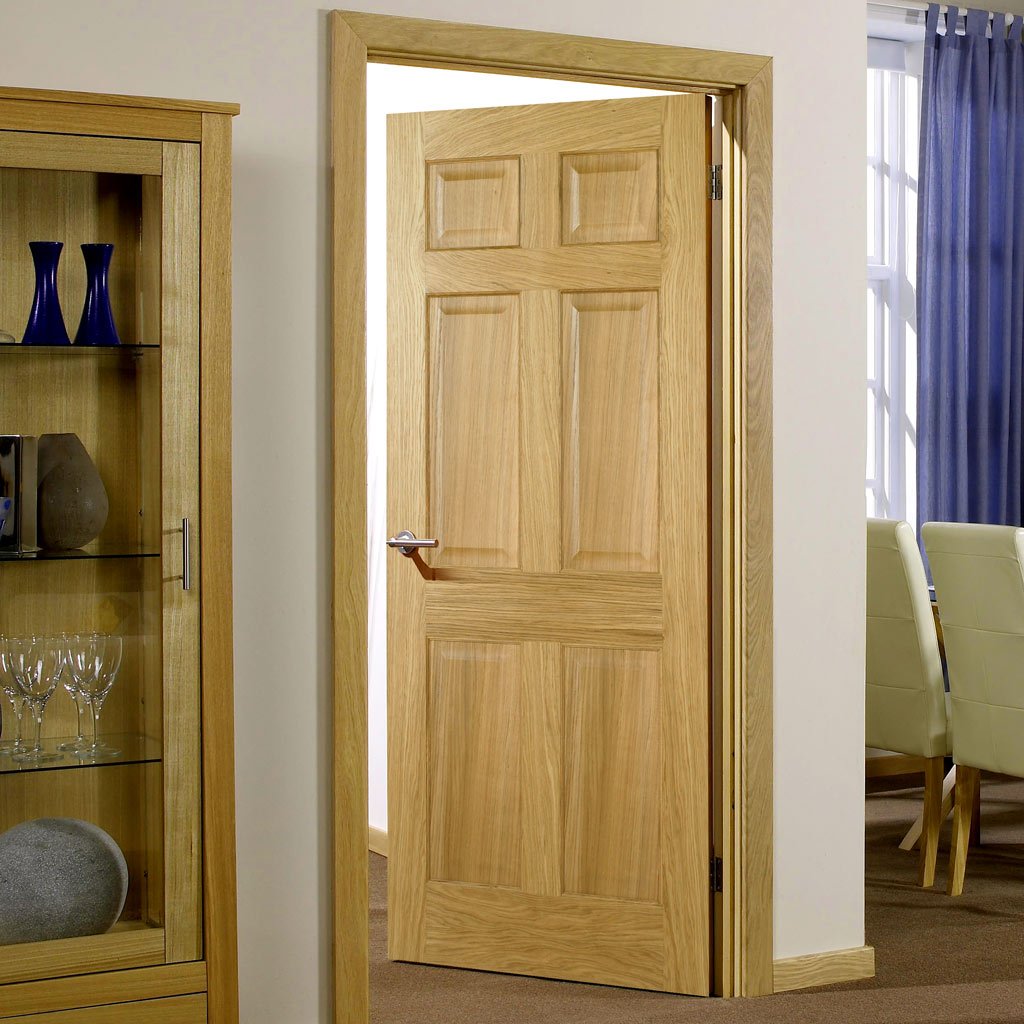 regency 6 panel oak door pre finished 