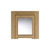 Oak 3 Pane Inlay Flush Door - Clear Glass - Prefinished